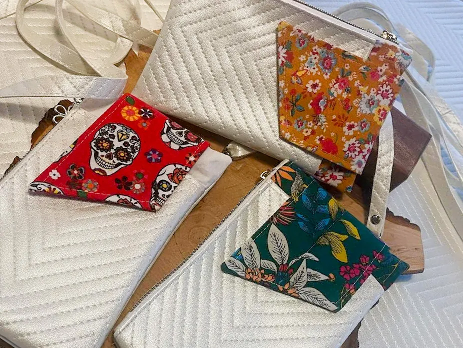 Pochette complice blanc nacré