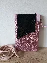 Pochette complice téléphone - Rose P noir.webp