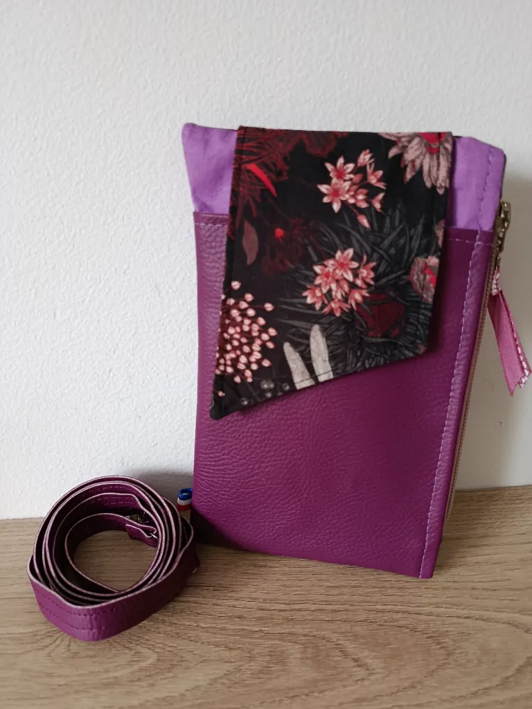 Pochette complice téléphone - Violet dark night.webp