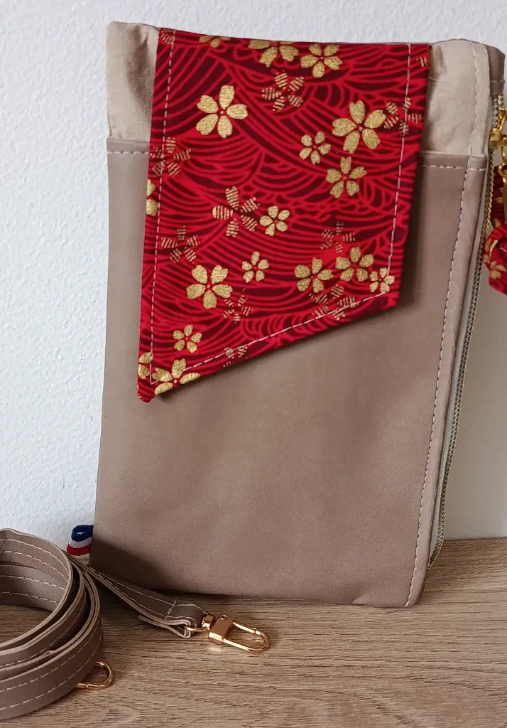 Pochette complice téléphone - Beige Japonaise.webp