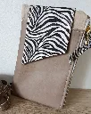 Pochette complice téléphone - Beige zébre.webp
