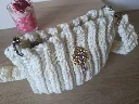 Sac Boule - Coloris crème - Sac en crochet - Fait main.webp