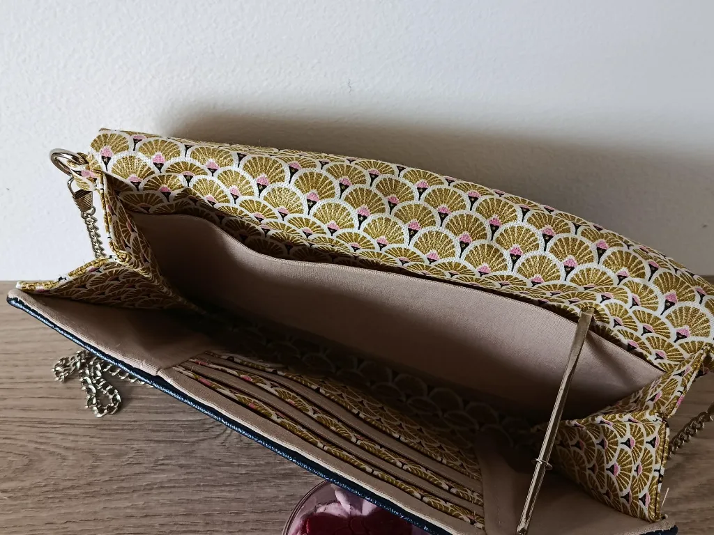 Pochette sac complice XL - Kyoto - intérieur organisé.webp