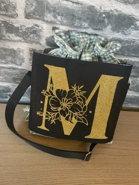 Sac bandoulière personnalisé (Noir)