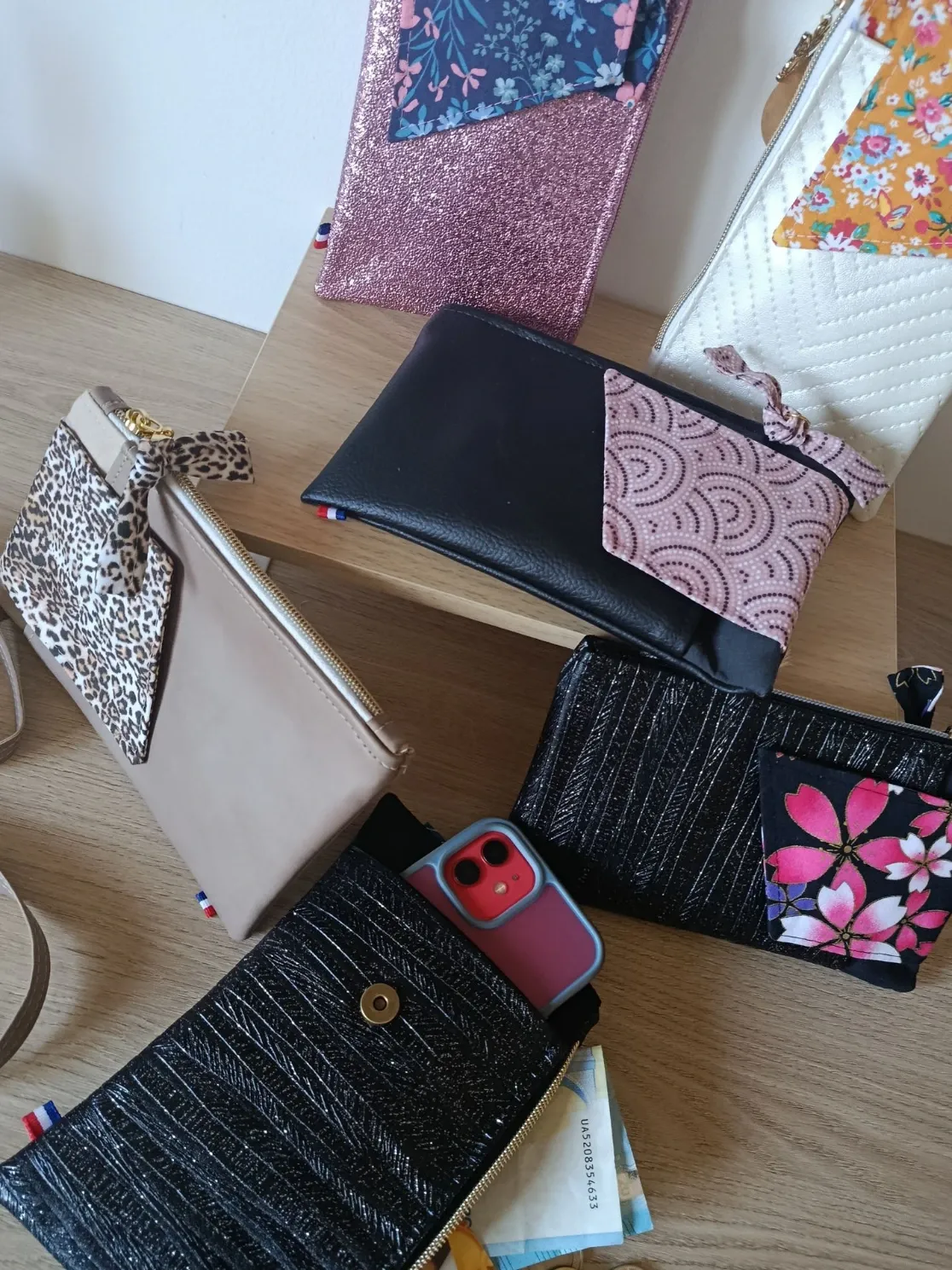 Pochette complice Personnalisée (Fermeture à droite, Standard 1m20, Noir Or)